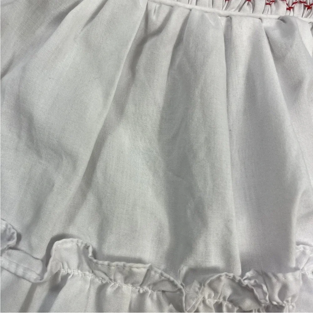 Vintage Toddler Girls Cradle Togs Blue White Floral Ruffle Dress